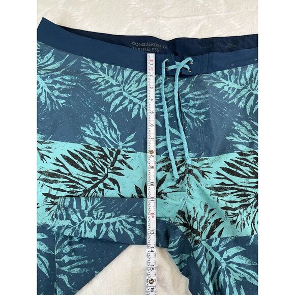 Patagonia Boardshorts Mens Blue Floral Hydropeak Swim Trunks Stretch - Sz 44 - Picture 6 of 9
